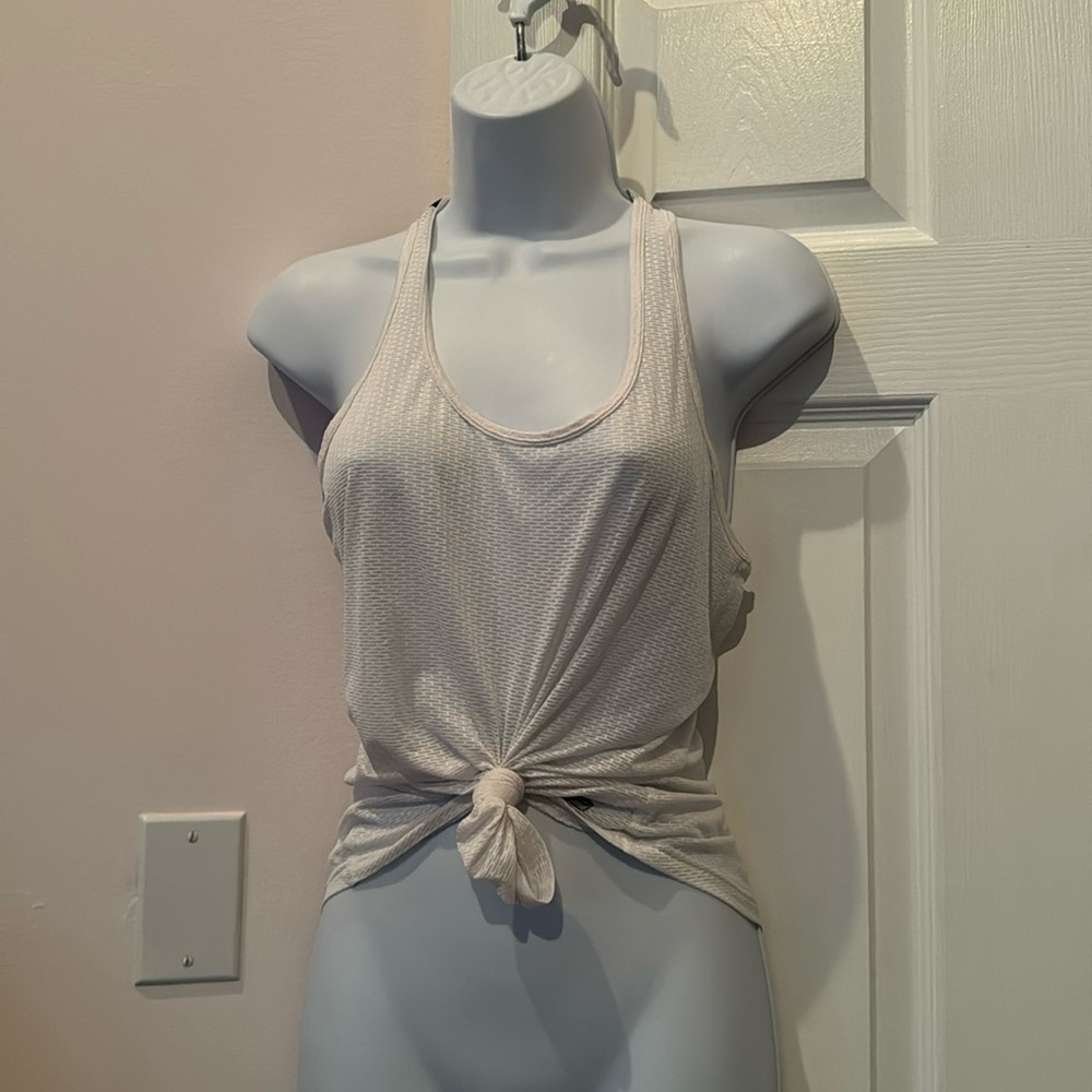 White and black workout tank